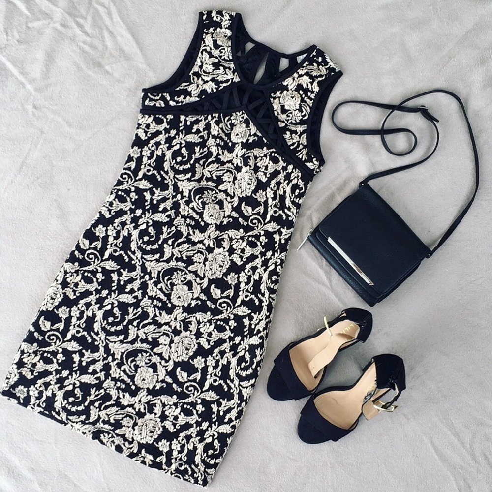 NWT LF Mini Black & Beige Dress